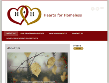 Tablet Screenshot of hearts4homeless.org